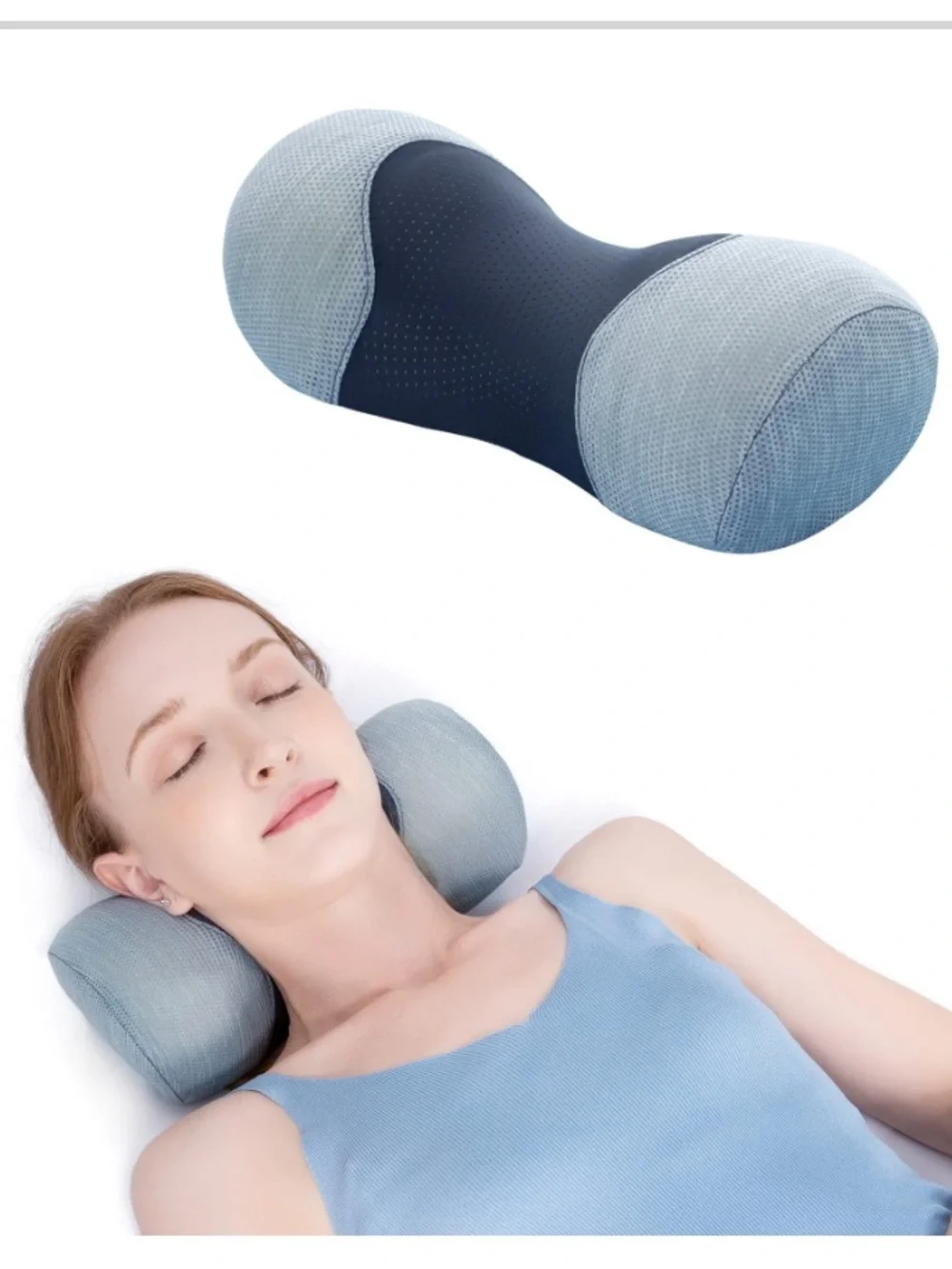 Small Neck Roll Pillow - GRAY